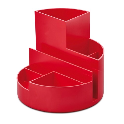 Köcher Rundbox Durchmesser 14cm/H 12,5cm ECO rot Kunststoff Maul 41176-25.ECO Produktbild Front View L