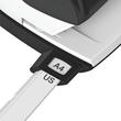 Locher NeXXt 5008 bis 30Blatt schwarz Metall Leitz 5008-00-95 Produktbild Back View S