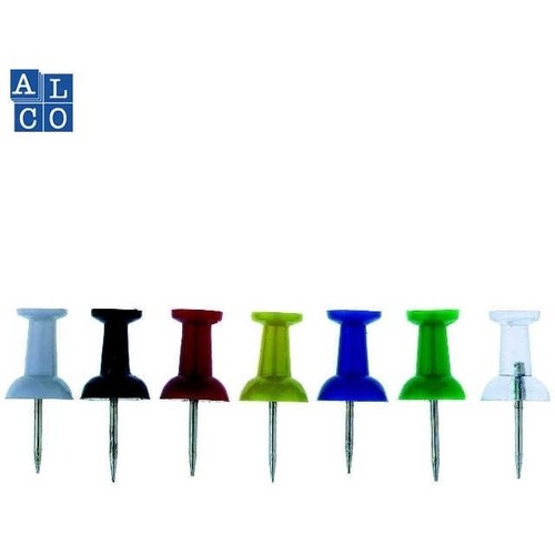 Pinwandnadeln blau Kunststoff Griffknopf ALCO 662-15 (DS=40 STÜCK) Produktbild Front View L