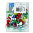 Pinnwandnadeln farbig sortiert Kunststoff Griffknopf ALCO 662-26 (DS=40 STÜCK) Produktbild