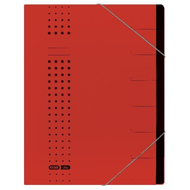 Ordnungsmappe chic mit Gummizug A4 mit 7 Fächern rot Karton Elba 400002024 Produktbild