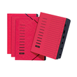 Ordnungsmappe mit 7 Fächern und Gummizug rot Karton Pagna 24081-01 Produktbild Additional View 1 S