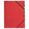 Ordnungsmappe mit Gummizug A4 mit 7 Fächern rot Karton Leitz 3907-00-25 Produktbild