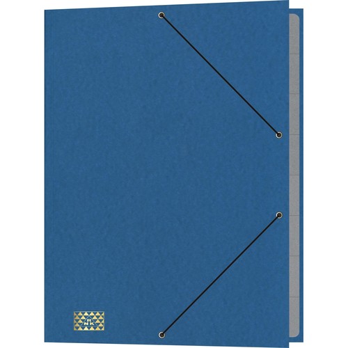 Ordnungsmappe mit 9 Fächern und Gummizug mit 3 Klappen A4 blau Karton RNK 4616-4 Produktbild Front View L
