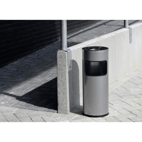 Standascher mit Abfallsammler und Flammenlöschkopf 2l + 17l schwarz Metall Durable 3332-01 Produktbild Additional View 1 L