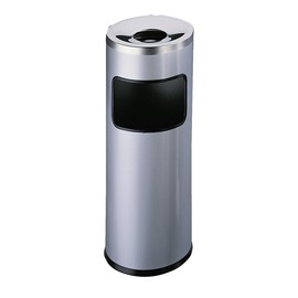 Standascher mit Abfallsammler und Flammenlöschkopf 2l + 17l metallic silber Metall Durable 3332-23 Produktbild