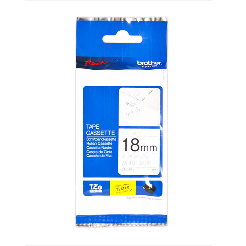 Schriftband laminiert -Sicherheit- 18mm/8m schwarz auf weiß Brother TZe-SE4 (ST=8 METER) Produktbild Additional View 1 L