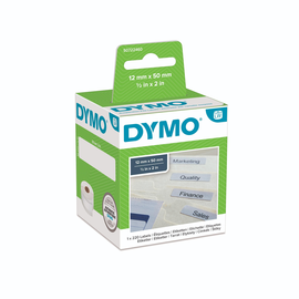 LabelWriter-Etiketten für Hängeablage 12x50mm weiß Dymo S0722460 (PACK=220 ETIKETTEN) Produktbild