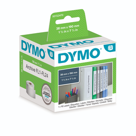 LabelWriter-Ordner-Etiketten schmal 38x190mm weiß Dymo S0722470 (PACK=110 ETIKETTEN) Produktbild