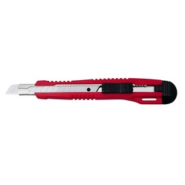 Schneidemesser 9mm rot Kunststoff mit Metallführung und Clip Wedo 7830009 Produktbild