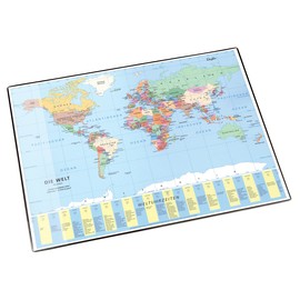 Schreibunterlage Landkarte Welt politisch 40x53cm Läufer 45351 Produktbild