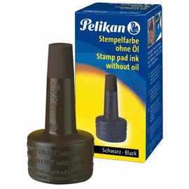 Stempelfarbe ohne Öl 28ml schwarz Pelikan 351197 (FL=28 MILLILITER) Produktbild