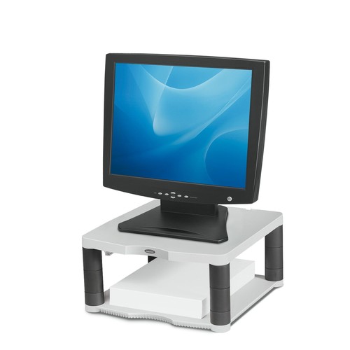 Monitor Ständer Premium 338x165x340mm Platin Plastik Fellowes 91717 Produktbild Front View L