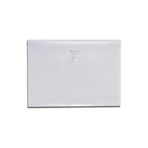 Aktentasche Carry Folder mit Druckknopf A4 bis 100Blatt weiß transparent PP Rexel 16129WH (PACK=5 STÜCK) Produktbild Front View L