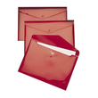 Aktentasche Carry Folder mit Druckknopf A4 bis 100Blatt rot transparent PP Rexel 16129RD (PACK=5 STÜCK) Produktbild