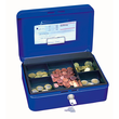 Geldkassette Gr. 3 mit Kunststoffeinsatz 250x180x90mm blau Stahl Wedo 145303H Produktbild Additional View 2 S