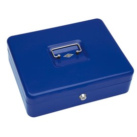 Geldkassette Gr. 4 mit Kunststoffeinsatz 300x240x90mm blau Stahl Wedo 145403H Produktbild