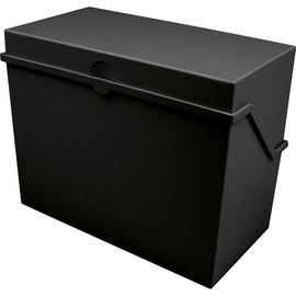 Kleinkartei A5 228x110x170mm für 500Karten schwarz Kunststoff Helit H6214595 Produktbild