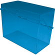Kleinkartei A7 120x73x94mm für 300Karten blau transluzent Kunststoff Helit H6904730 Produktbild