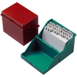 Kleinkartei mit 100Karten und A-Z Register A8 80x60x72mm für 200Karten rot Kunststoff Helit H6214825 Produktbild Additional View 1 S