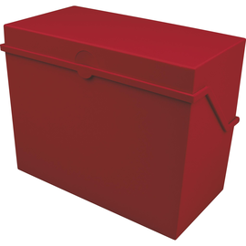 Kleinkartei mit 100Karten und A-Z Register A8 80x60x72mm für 200Karten rot Kunststoff Helit H6214825 Produktbild