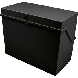 Kleinkartei mit 100Karten und A-Z Register A8 80x60x72mm für 200Karten schwarz Kunststoff Helit H6214895 Produktbild