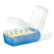 Karteibox Croco inkl. 5 Stützplatten und 100 Karten A8 97x191x67mm für 500Karten blau Kunststoff HAN 998-643 Produktbild Additional View 3 S