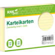 Karteikarten A6 liniert gelb holzfrei RNK 11506 (PACK=100 STÜCK) Produktbild