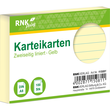 Karteikarten A8 liniert gelb holzfrei RNK 11508 (PACK=100 STÜCK) Produktbild