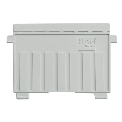 Stützplatte A7 quer lichtgrau Kunststoff HAN 9027-11 Produktbild Front View L