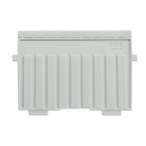 Stützplatte A6 quer lichtgrau Kunststoff HAN 9026-11 Produktbild Front View L