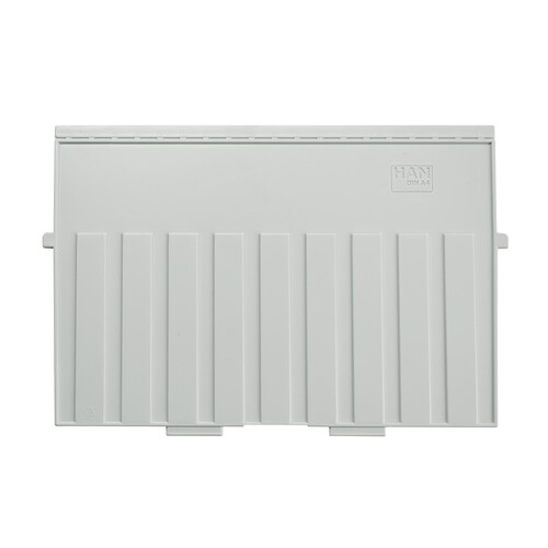 Stützplatte A4 quer lichtgrau Kunststoff HAN 9024-11 Produktbild Front View L