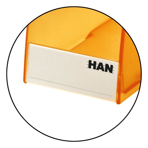 Stehsammler TWIN 76x26x239mm orange transparent kunststoff HAN 1611-61 Produktbild Additional View 3 L