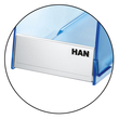 Stehsammler TWIN 76x257x239mm blau transparent kunststoff HAN 1611-64 Produktbild Additional View 3 S