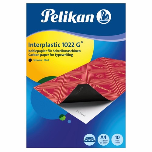 Kohlepapier Interplastic 1022G für Schreibmaschinen A4 Pelikan 100401560 (PACK=10 BLATT) Produktbild Additional View 1 L