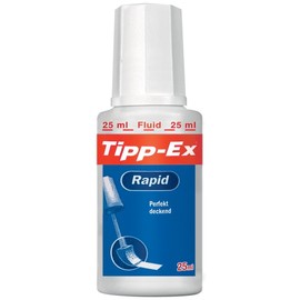 Korrekturfluid Rapid 25ml weiß mit Schwamm schnelltrocknend Tipp Ex 8119146 (ST=25 MILLILITER) Produktbild