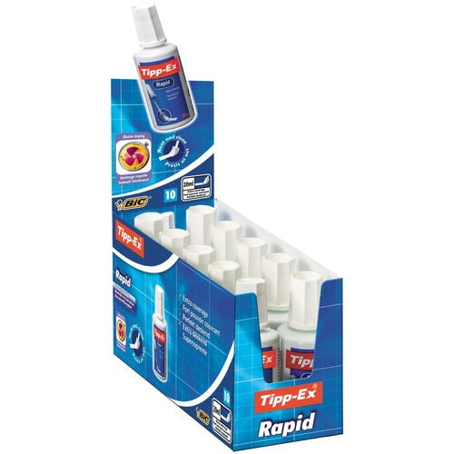Korrekturfluid Rapid 25ml weiß mit Schwamm schnelltrocknend Tipp Ex 8119146 (ST=25 MILLILITER) Produktbild Additional View 1 L