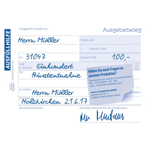 Ausgabebelegebuch A6 quer 50Blatt recycling Zweckform 303 Produktbild Additional View 6 L