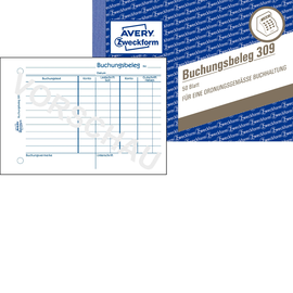 Buchungsbelegebuch A6 quer 50Blatt Zweckform 309 Produktbild