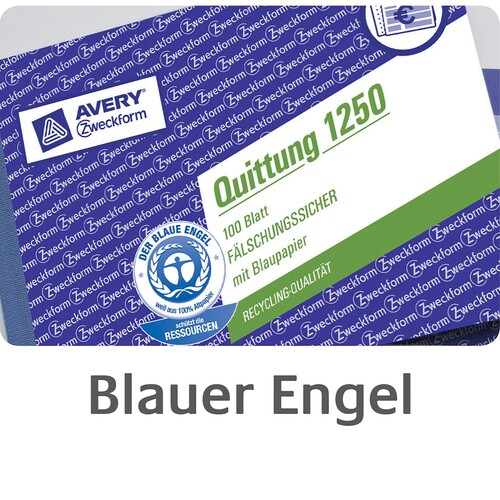 Einnahme-/ Ausgabebeleg A6 quer 50Blatt recycling mit Blaupapier Zweckform 1205 Produktbild Additional View 3 L