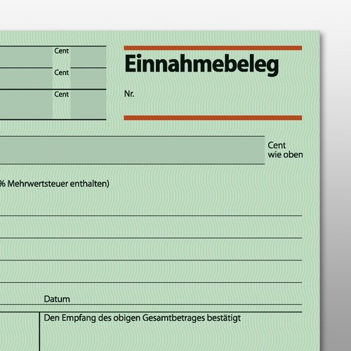 Einnahmebeleg A6 quer 50Blatt mit Sicherheitsdruck Sigel EB615 Produktbild Additional View 2 L
