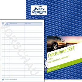 Fahrtenbuch für Pkw A5 hoch 40Blatt recycling geheftet Zweckform 1222 Produktbild