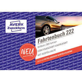 Fahrtenbuch für Pkw A6 quer 56Blatt geheftet Zweckform 222 Produktbild