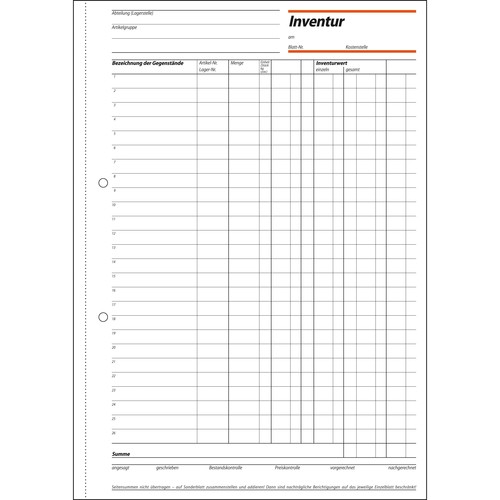 Inventurbuch A4 50Blatt Sigel IN415 Produktbild Additional View 2 L