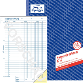 Kassenabrechnung A4 2x40Blatt selbstdurchschreibend Zweckform 1757 Produktbild