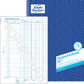 Kassenabrechnung A4 2x50Blatt mit Blaupapier Zweckform 427 Produktbild