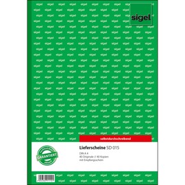 Lieferscheinbuch A4 2x40Blatt selbstdurchschreibend Sigel SD015 Produktbild