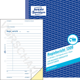 Regiebericht A5 hoch 2x50Blatt mit Blaupapier Zweckform 1306 Produktbild