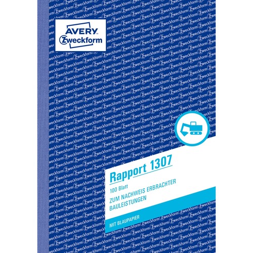 Rapport A5 hoch 100Blatt mit Blaupapier Zweckform 1307 Produktbild Additional View 1 L