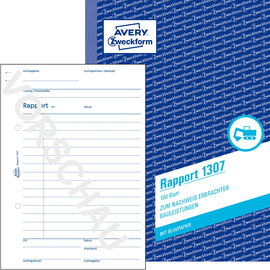 Rapport A5 hoch 100Blatt mit Blaupapier Zweckform 1307 Produktbild